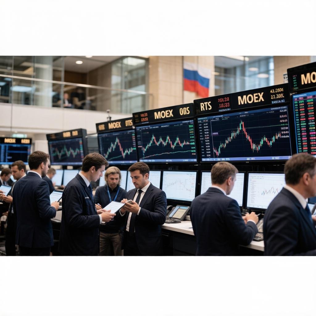 Российские фондовые индексы показали снижение после недавних торгов